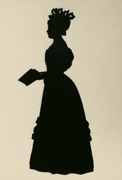 Silhouette of Susan Edmonstone Ferrier, Scottish novelist, ca 1830 by Augustin Amant Constant Fidele Edouart