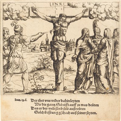 Christ is Pierced with the Lance by Augustin Hirschvogel