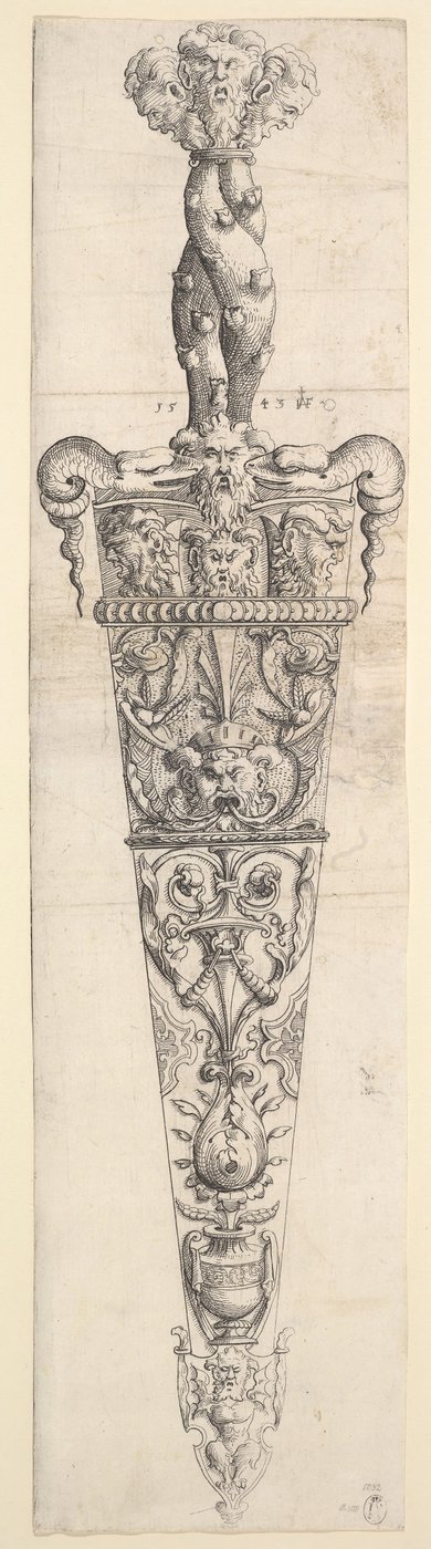 Design for a Dagger and Sheath by Augustin Hirschvogel