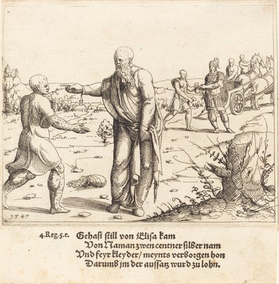Elisha Punishes Gehazi with Naaman