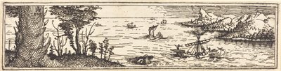 Landscape with a Lake and Sailing-Vessels, 1545 by Augustin Hirschvogel