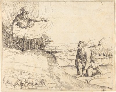Moses and the Burning Bush by Augustin Hirschvogel