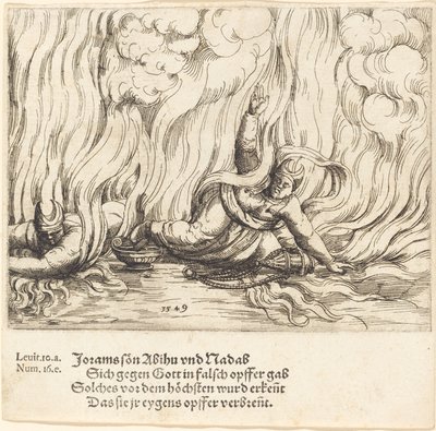 Nadab and Abihu, 1549 by Augustin Hirschvogel