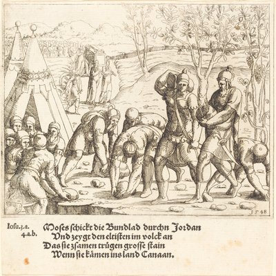 The Twelve Stones, and the Waters of the Jordan are Divided, 1548 by Augustin Hirschvogel