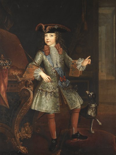 Portrait of King Louis XV as Child by Augustin Oudart Justinat