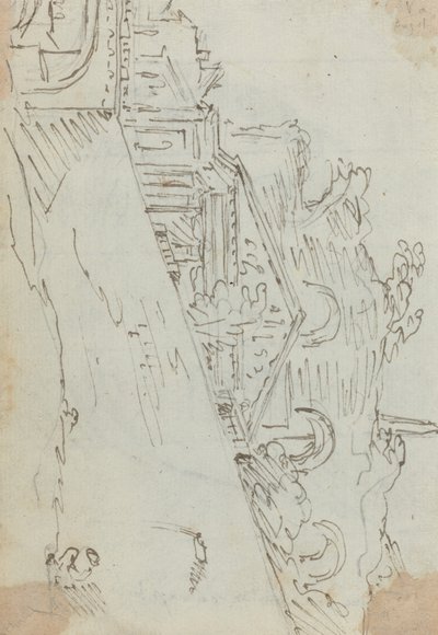 Ancient Ruins on the Bank of the Tiber by Augustin Pajou
