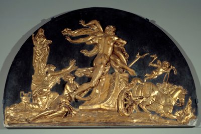 The Fire or Pluto Removing Proserpine - Low Stucco Relief by Augustin Pajou by Augustin Pajou