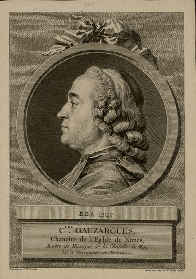 Portrait of Charles Gauzargues 1725-1799, 1767 by Augustin Saint Aubin de