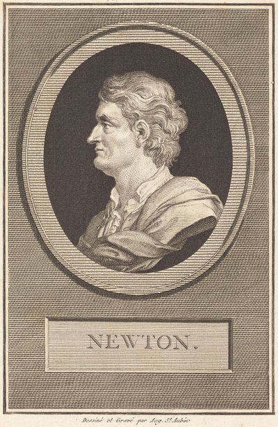 Isaac Newton by Augustin de Saint-Aubin