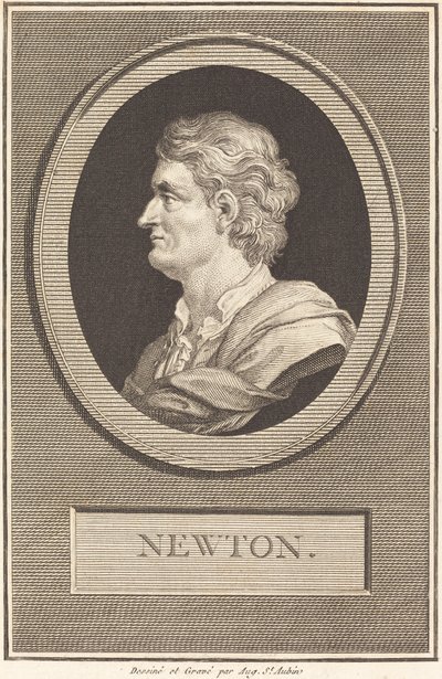Isaac Newton by Augustin de Saint Aubin