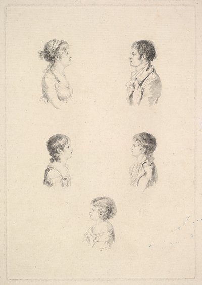 The Renouard Family by Augustin de Saint Aubin
