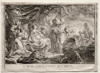 Laban Searching for His Household Gods by Augustin de Saint Aubin