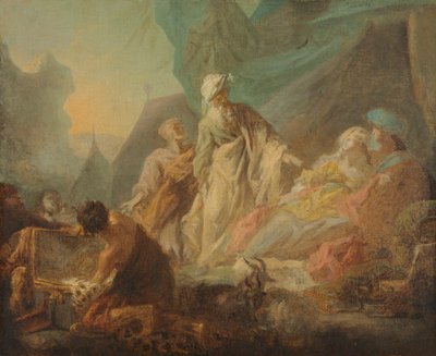 Laban Searching for His Stolen Gods by Augustin de Saint Aubin