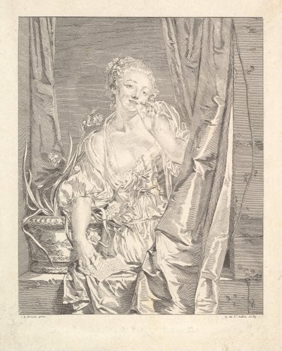 Blowing a Kiss by Augustin de Saint Aubin