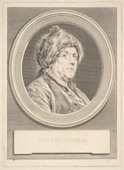 Portrait of Benjamin Franklin by Augustin de Saint Aubin