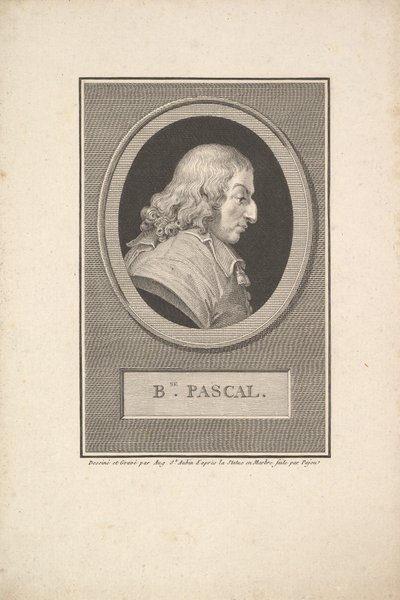 Portrait of Blaise Pascal by Augustin de Saint Aubin