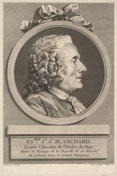 Portrait of Esprit-Joseph-Antoine Blanchard, 1767 by Augustin de Saint Aubin