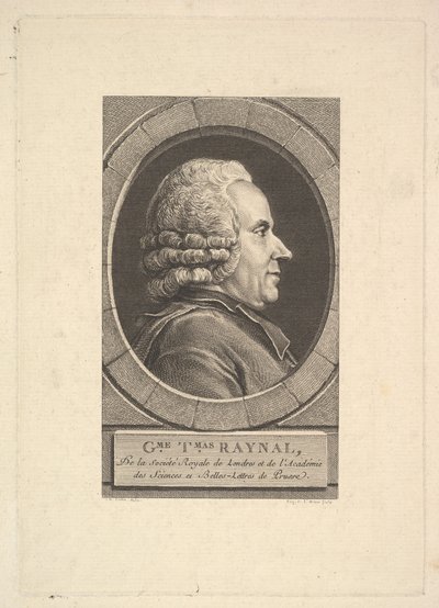 Portrait of Guillaume-Thomas Raynal, 1773 by Augustin de Saint Aubin