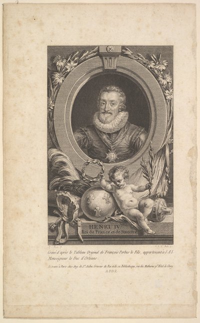 Portrait of Henri IV by Augustin de Saint Aubin