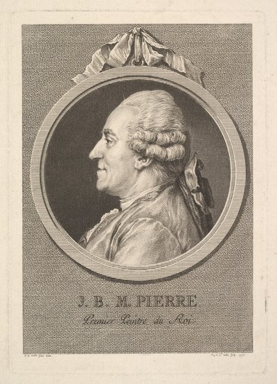 Portrait of Jean-Baptiste-Marie Pierre by Augustin de Saint Aubin