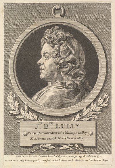 Portrait of Jean-Baptiste Lully by Augustin de Saint Aubin