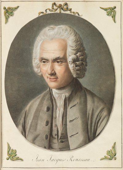Portrait of Jean-Jacques Rousseau 1712-1778, ca 1775 by Augustin de Saint Aubin