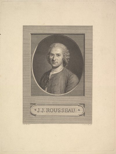 Portrait of Jean-Jacques Rousseau by Augustin de Saint Aubin