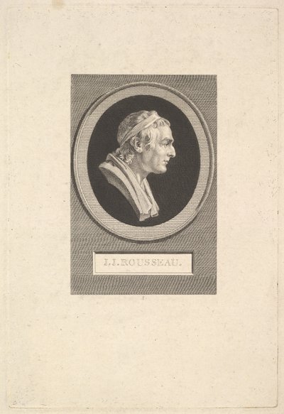 Portrait of Jean-Jacques Rousseau by Augustin de Saint Aubin