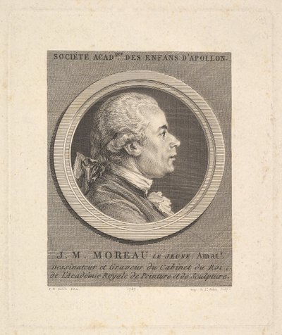 Portrait of Jean-Michel Moreau by Augustin de Saint Aubin