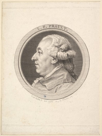 Portrait of L. F. Prault by Augustin de Saint Aubin