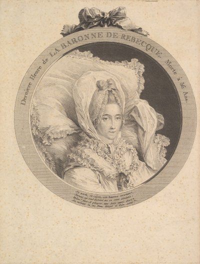 Portrait of La Baronne de Rebecque, 1780 by Augustin de Saint Aubin