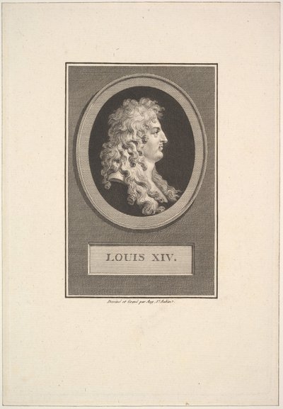 Portrait of Louis XIV by Augustin de Saint Aubin