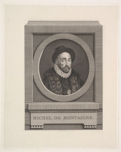 Portrait of Michel de Montaigne by Augustin de Saint Aubin