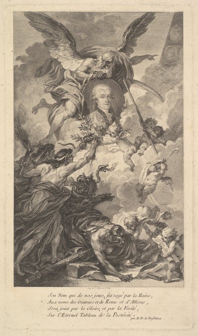 Portrait of Simon-Nicolas-Henri Linguet by Augustin de Saint Aubin