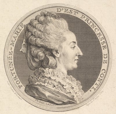 Print of a Portrait Medal of Fortunée-Marie d