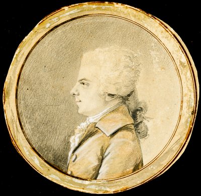 Portrait of Wolfgang Amadeus Mozart by Augustin de Saint Aubin