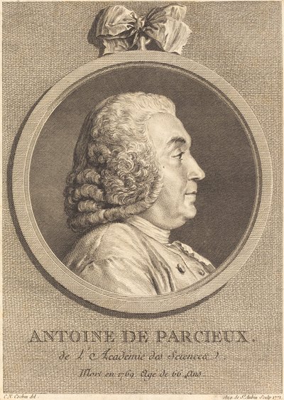 Antoine De Parcieux by Augustin de Saint Aubin after Charles Nicolas Cochin I