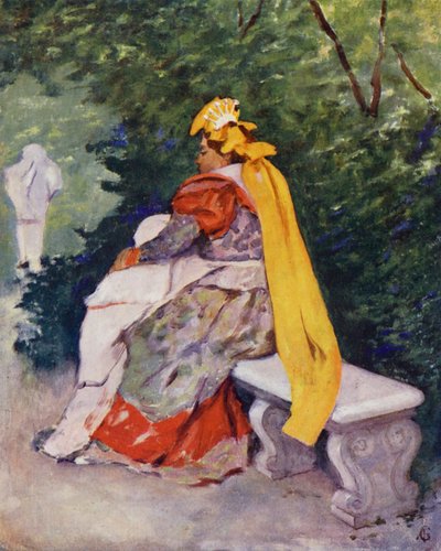 A Balia, Nurse, in the Villa Nationale, Naples by Augustine Fitzgerald