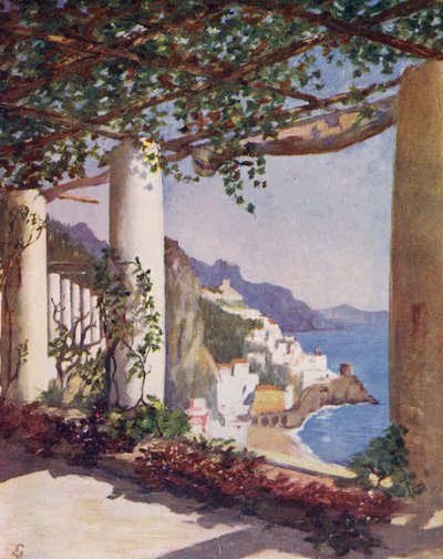 Amalfi from the Terrace of the Cappucini Hotel, Autumn by Augustine Fitzgerald