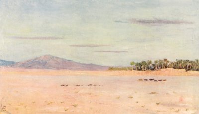 The Desert near Biskra by Augustine Fitzgerald