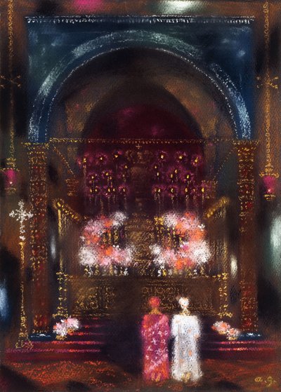 Corpus Domini (Altar of San Marco, Venice) by Augusto Giacometti