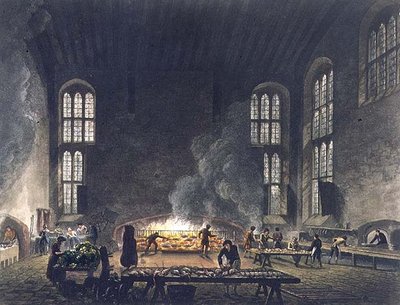 Interior of the Kitchen at Christ Church, illustration from the 