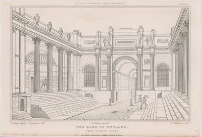 Bank of England, Lothbury Court by Augustus Charles Pugin