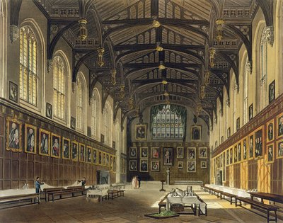 Interior of the Hall of Christ Church, illustration from the 