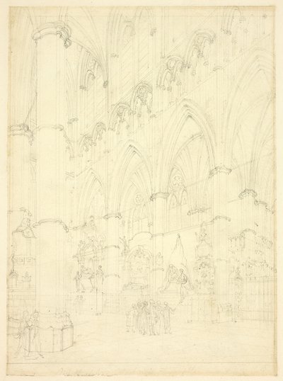 North Aisle, Westminster Abbey by Augustus Charles Pugin