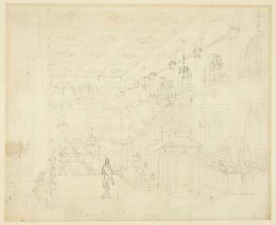 Study for Chapel of the Philanthropic Society, from Microcosm of London by Augustus Charles Pugin