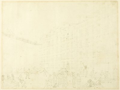 Study for Fleet Prison, from Microcosm of London by Augustus Charles Pugin