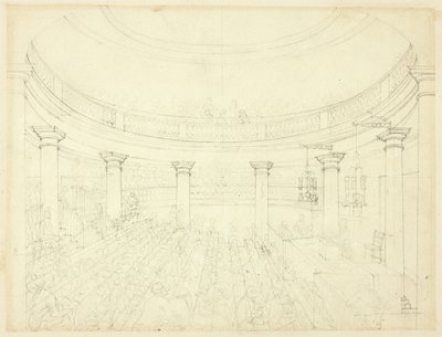 Study for Surrey Institution, from Microcosm of London by Augustus Charles Pugin