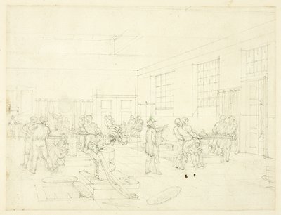 Study for The Mint, from Microcosm of London by Augustus Charles Pugin