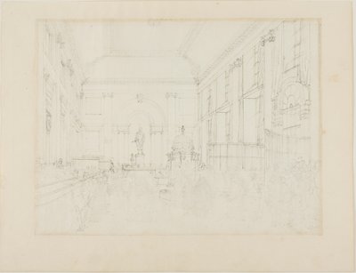 Study for the Great Hall, Bank of England by Augustus Charles Pugin